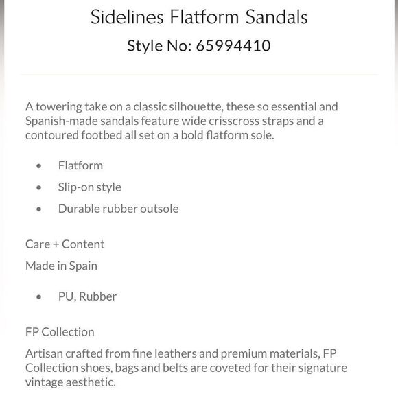 Free People Sidelines Flatform Sandals/ size 40 - Picture 5 of 8